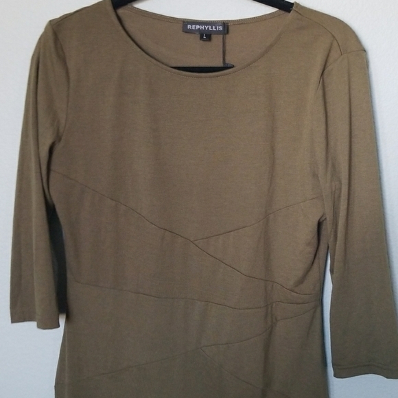 Rephyllis Going Out olive green bodycon NWT large - Picture 2 of 5